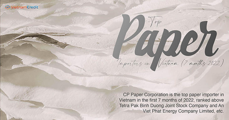 Top paper importers in Vietnam (7 months 2022)